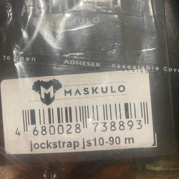 Maskulo Armored Black Jockstrap. Medium - Picture 4 of 4